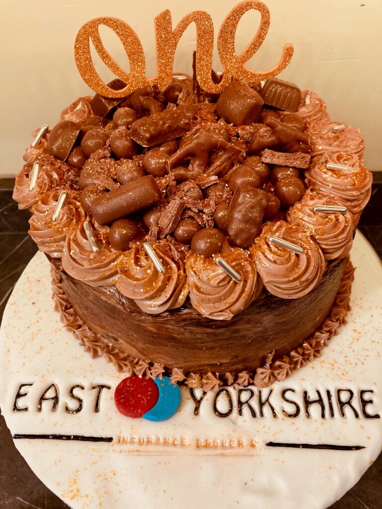 Birthday cake - East Yorkshire Insurance Brokers celebrates it's 1st birthday