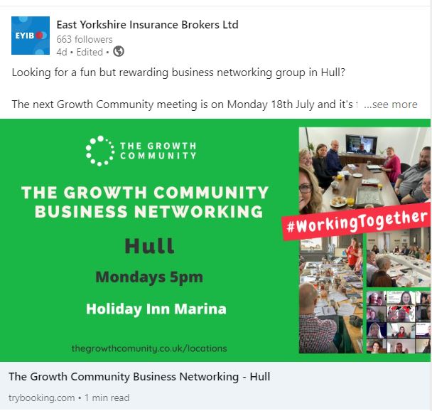 Growth Community networking - Hull