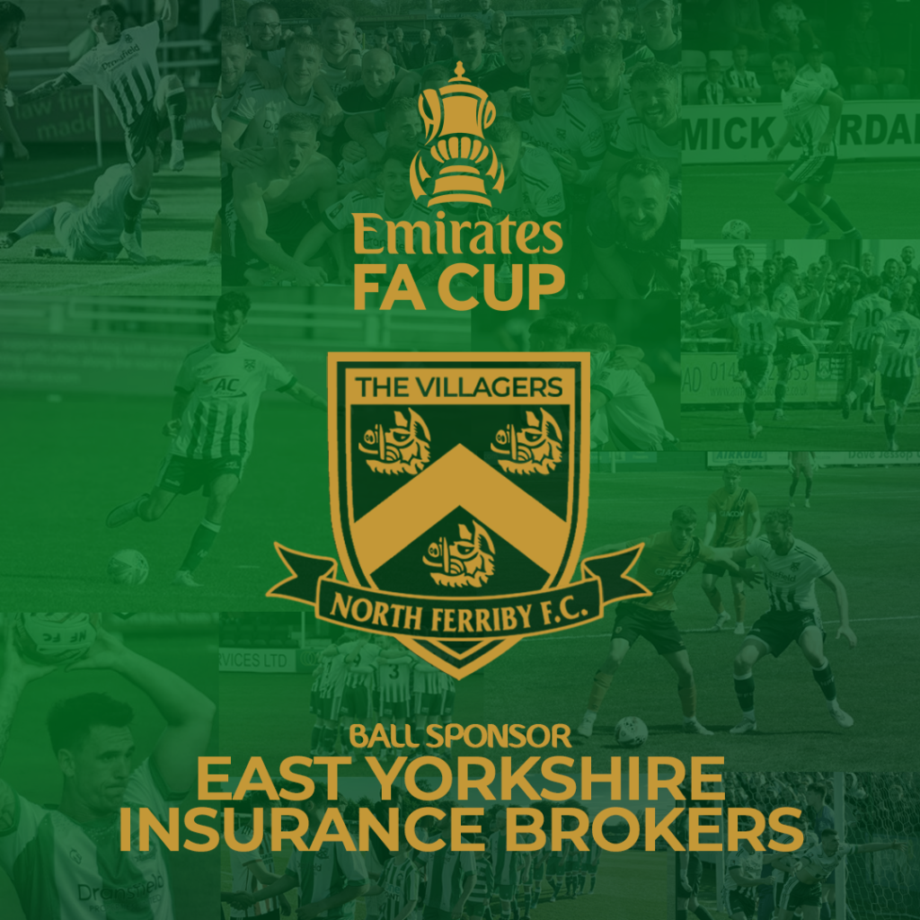Ball sponsorship at North Ferriby FC by East Yorkshire Insurance Brokers