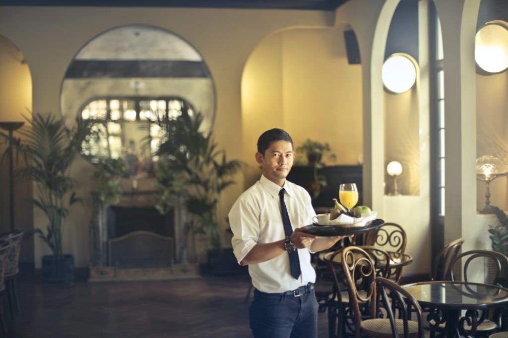 Man working in restaurant