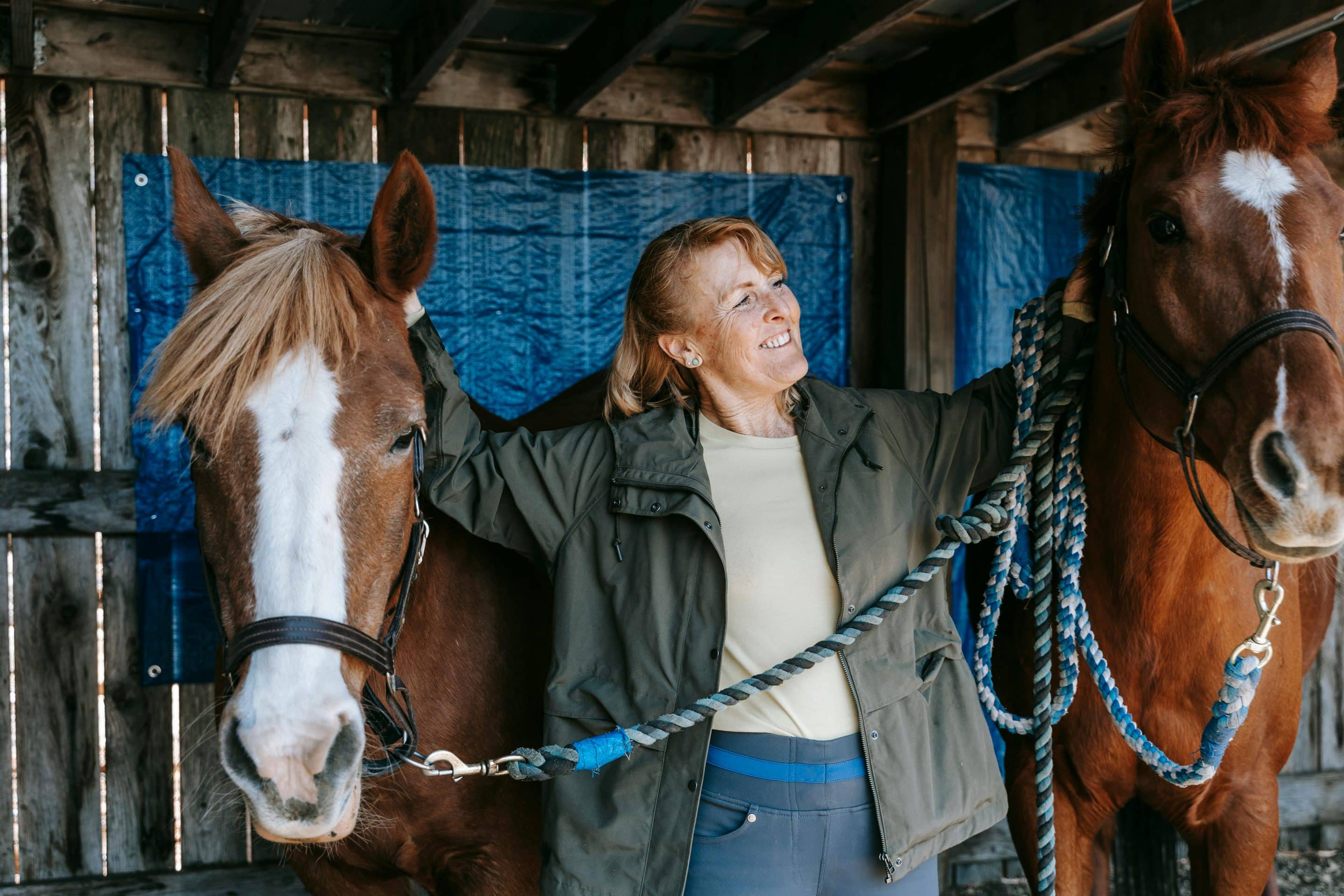 Woman farmer with horse